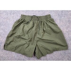 Unbranded Mens Olive Green Athletic Swim Shorts Elastic Waist Small No Tag